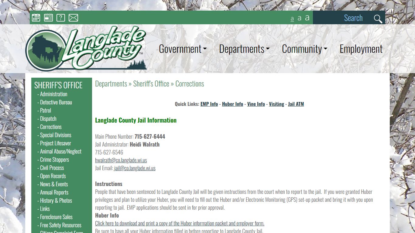 The Official Langlade County Government Web Site » Departments ...