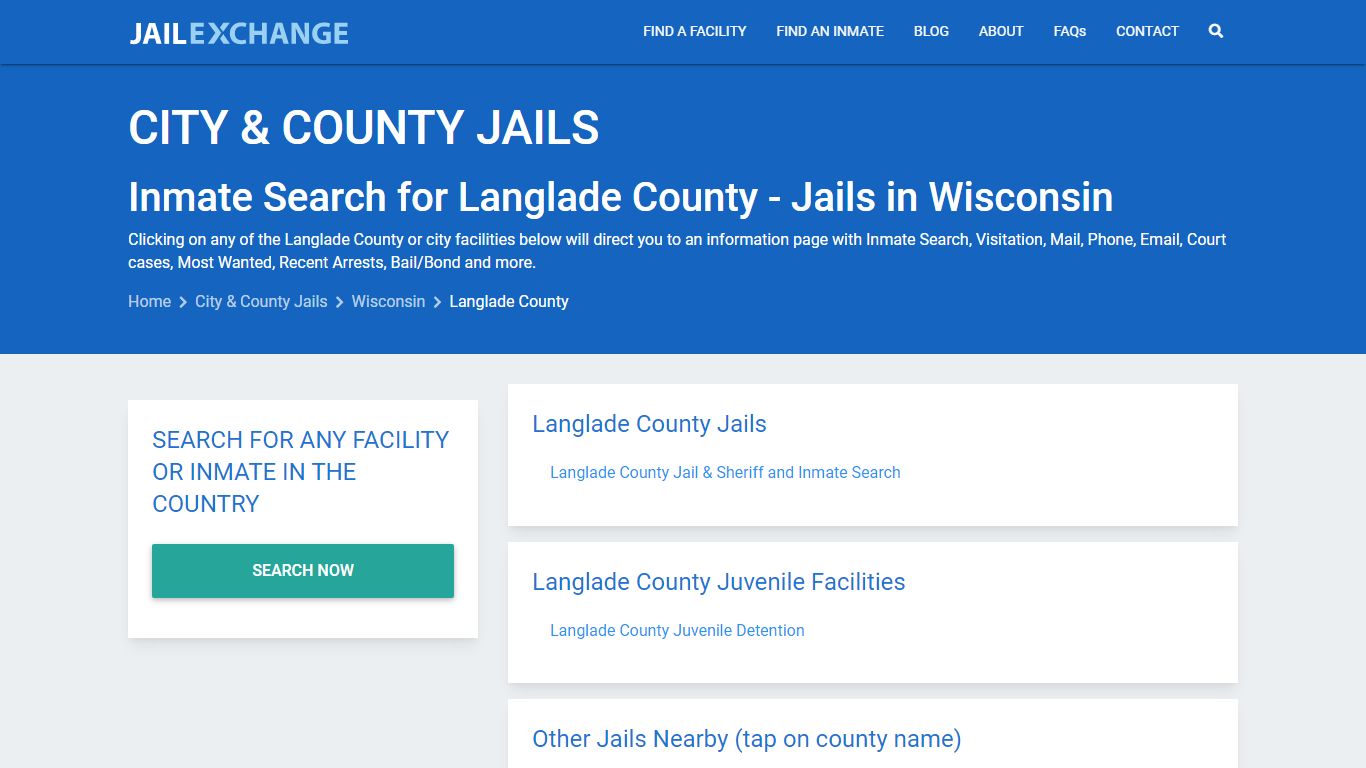 Inmate Search for Langlade County | Jails in Wisconsin - Jail Exchange